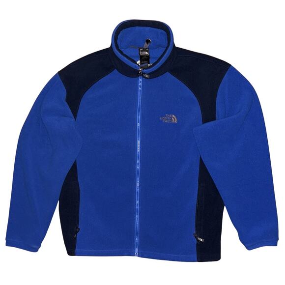 The North Face Retro Denali Fleece Full-Zip Blue & Black Jacket Men's Large - Picture 1 of 8